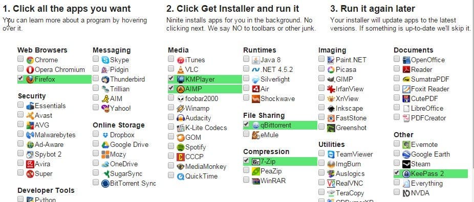 ninite installer for windows 7